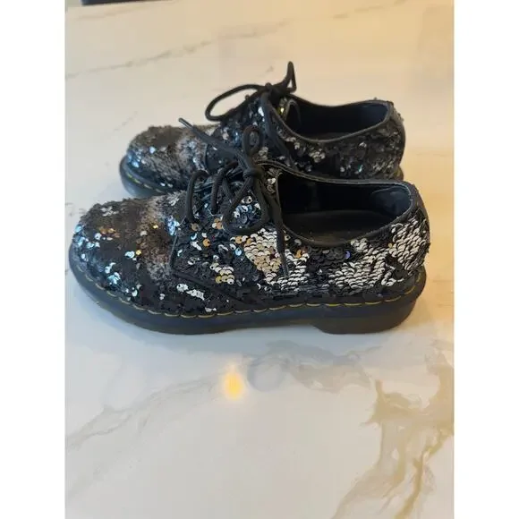Doc Martens low top sequin lace ups - Picture 5 of 8